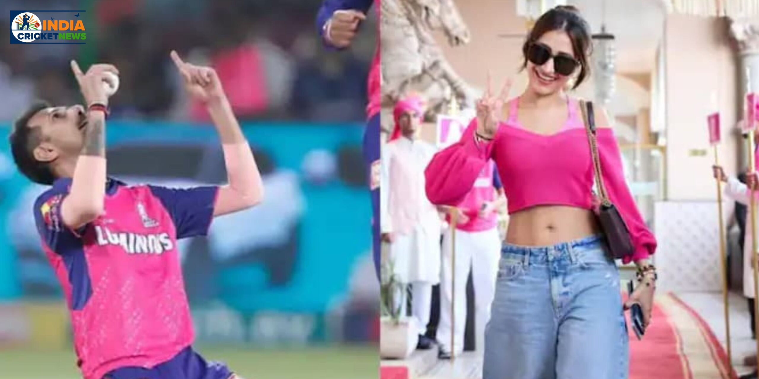 See How Dhanashree, the "Loving Wife," Celebrated Chahal's 200 IPL wickets.